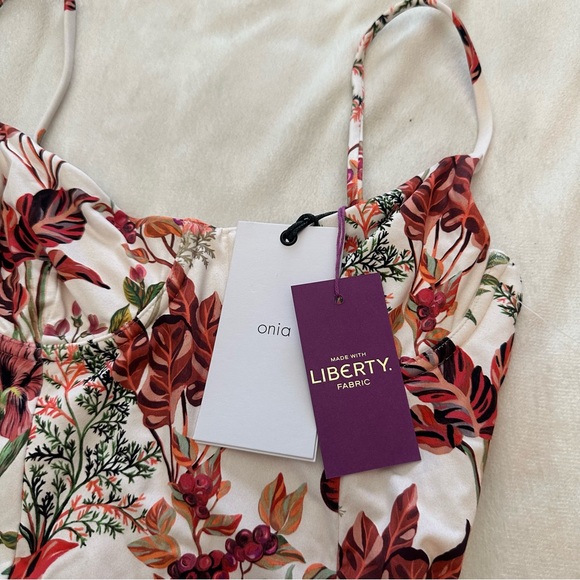 New! Onia x Liberty Chelsea floral One-Piece Swimsuit pigment patch 38046 - Picture 7 of 10